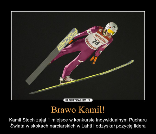 Brawo Kamil! – Kamil Stoch zajął 1 miejsce w konkursie indywidualnym Pucharu Świata w skokach narciarskich w Lahti i odzyskał pozycję lidera 