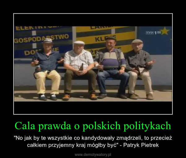 Cala prawda o polskich politykach – "No jak by te wszystkie co kandydowały zmądrzeli, to przecież całkiem przyjemny kraj mógłby być" - Patryk Pietrek 