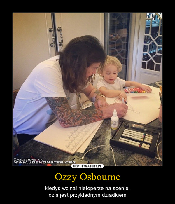 Ozzy Osbourne – kiedyś wcinał nietoperze na scenie,dziś jest przykładnym dziadkiem 