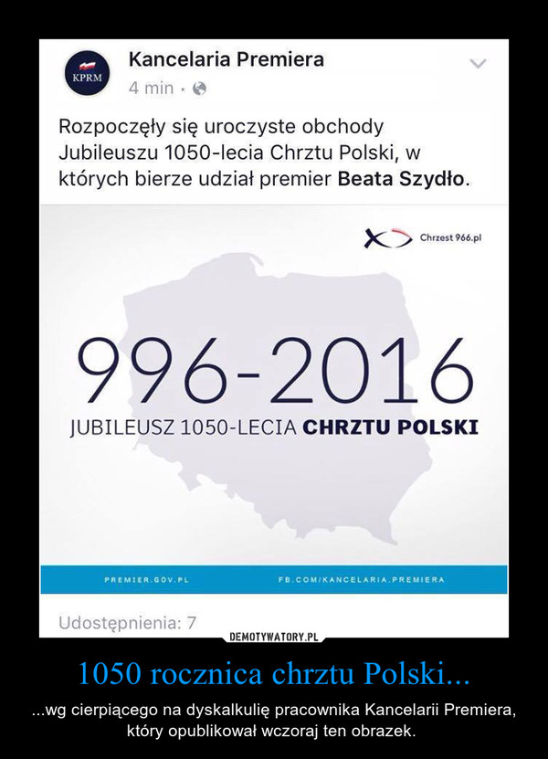 1050 rocznica chrztu Polski...