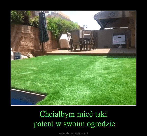 Chciałbym mieć taki patent w swoim ogrodzie –  