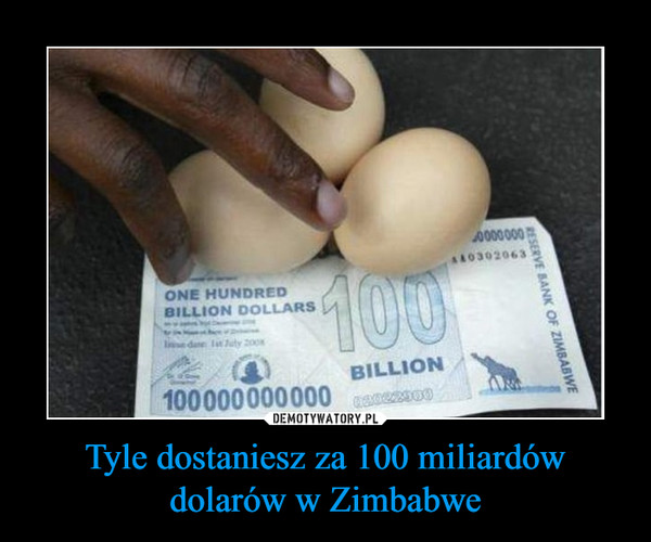 Tyle dostaniesz za 100 miliardów dolarów w Zimbabwe