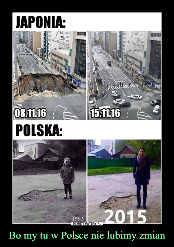 Bo my tu w Polsce nie lubimy zmian –  