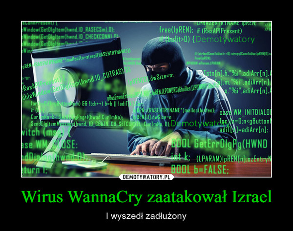 Wirus WannaCry zaatakował Izrael