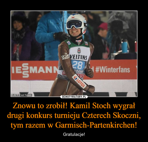 Znowu to zrobił! Kamil Stoch wygrał drugi konkurs turnieju Czterech Skoczni, tym razem w Garmisch-Partenkirchen! – Gratulacje! 