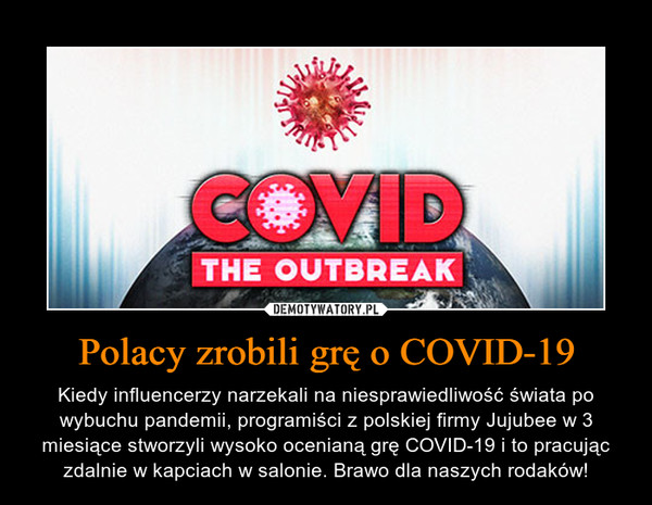 Polacy zrobili grę o COVID-19