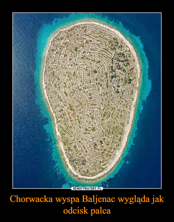 Chorwacka wyspa Baljenac wygląda jak odcisk palca