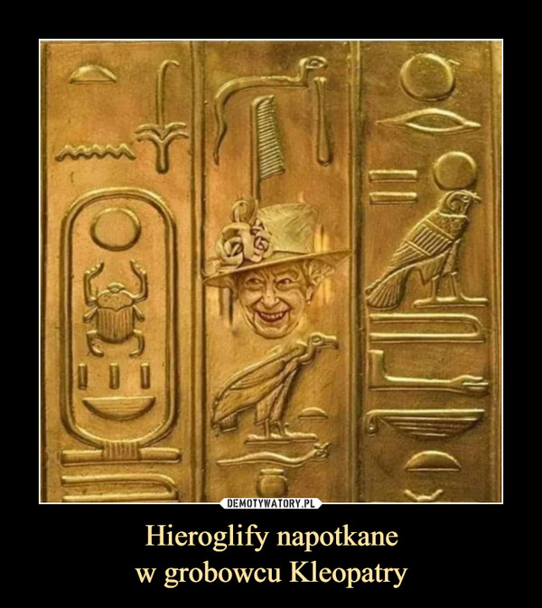 Hieroglify napotkanew grobowcu Kleopatry –  