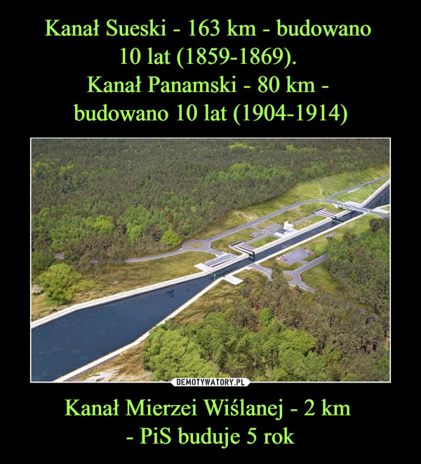Kanał Mierzei Wiślanej - 2 km - PiS buduje 5 rok –  
