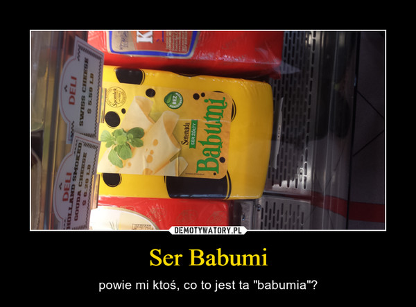 Ser Babumi – powie mi ktoś, co to jest ta "babumia"? 
