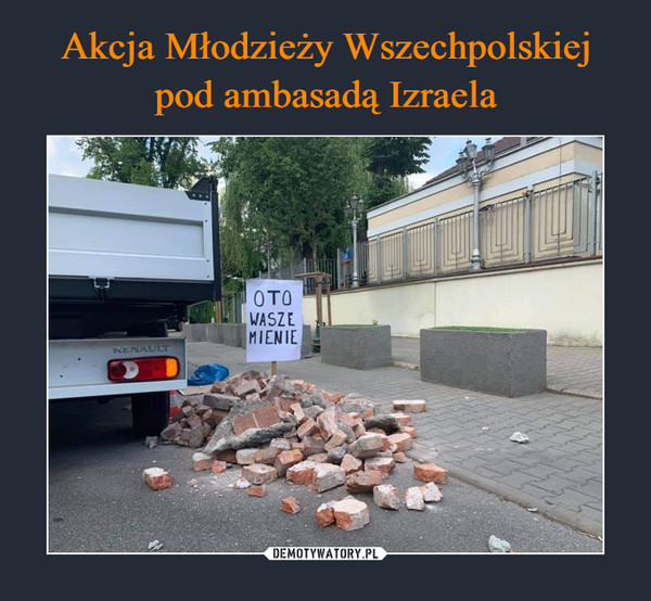 Akcja Młodzieży Wszechpolskiej pod ambasadą Izraela