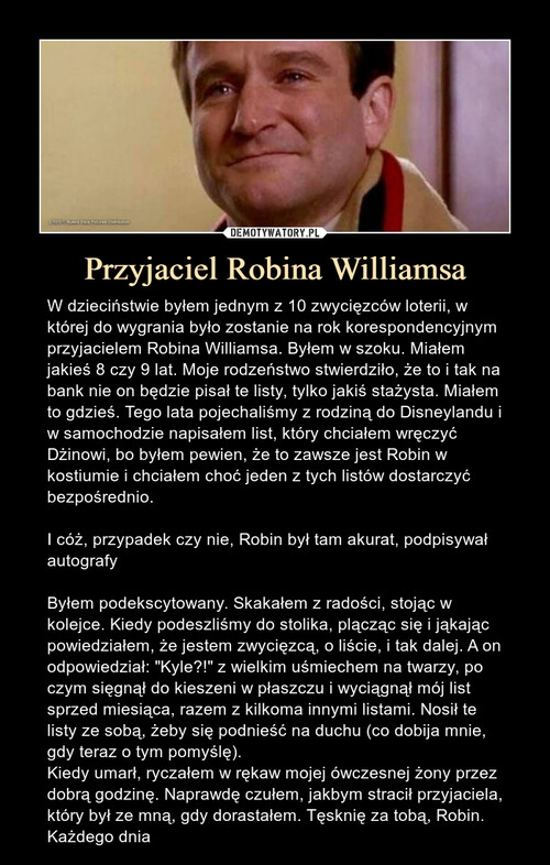 Przyjaciel Robina Williamsa