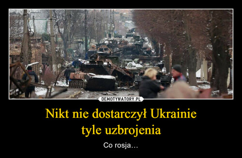Nikt nie dostarczył Ukrainie
tyle uzbrojenia