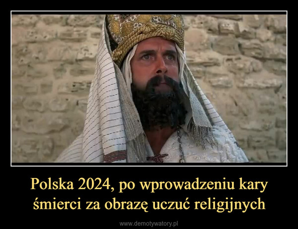 Polska 2024, po wprowadzeniu kary śmierci za obrazę uczuć religijnych –  