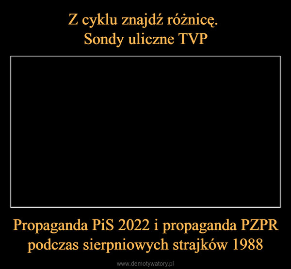 Propaganda PiS 2022 i propaganda PZPR podczas sierpniowych strajków 1988 –  