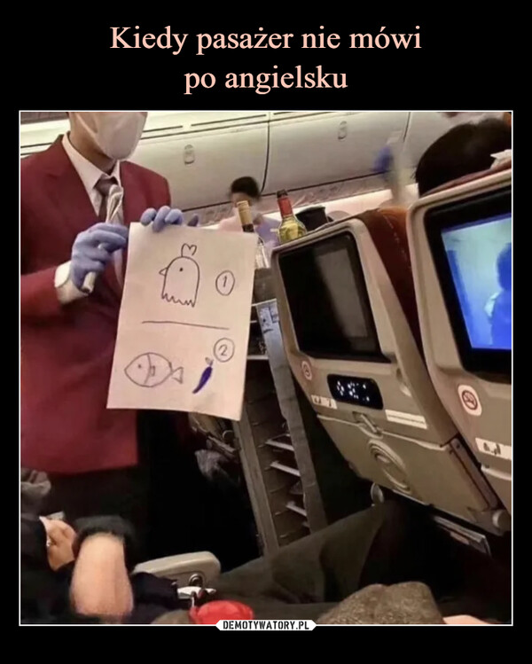 Kiedy pasażer nie mówi
po angielsku