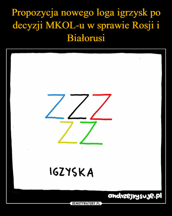Propozycja nowego loga igrzysk po decyzji MKOL-u w sprawie Rosji i Białorusi