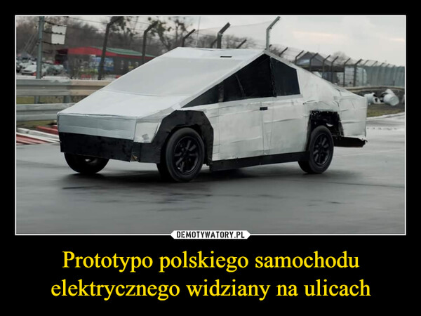Prototypo polskiego samochodu elektrycznego widziany na ulicach