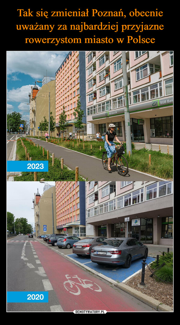 Tak się zmieniał Poznań, obecnie uważany za najbardziej przyjazne rowerzystom miasto w Polsce