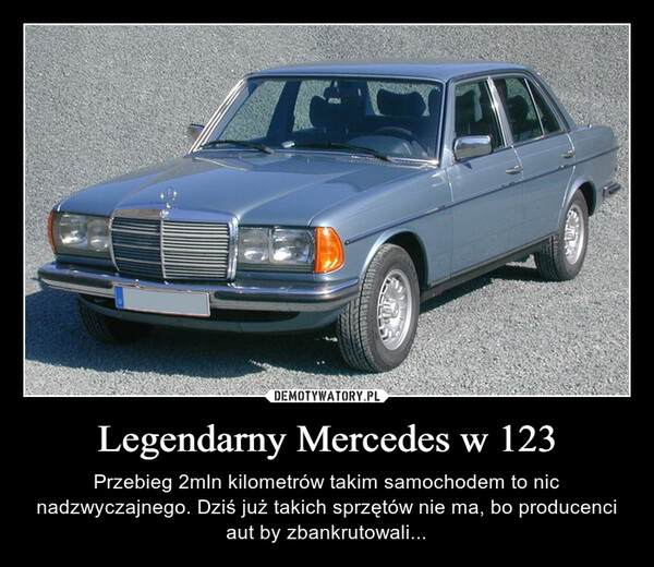 Legendarny Mercedes w 123 – Przebieg 2mln kilometrów takim samochodem to nic nadzwyczajnego. Dziś już takich sprzętów nie ma, bo producenci aut by zbankrutowali... 生